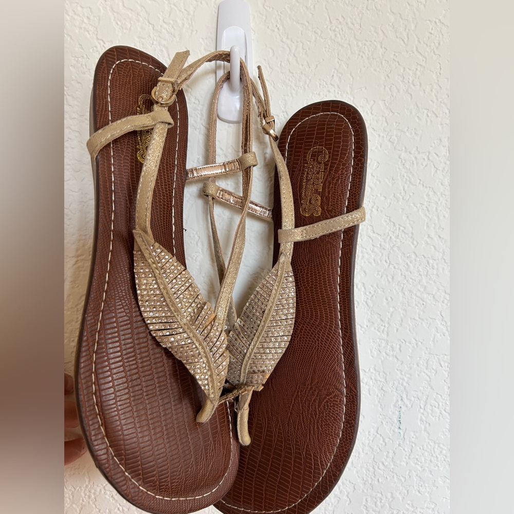 Gold leaf sandals